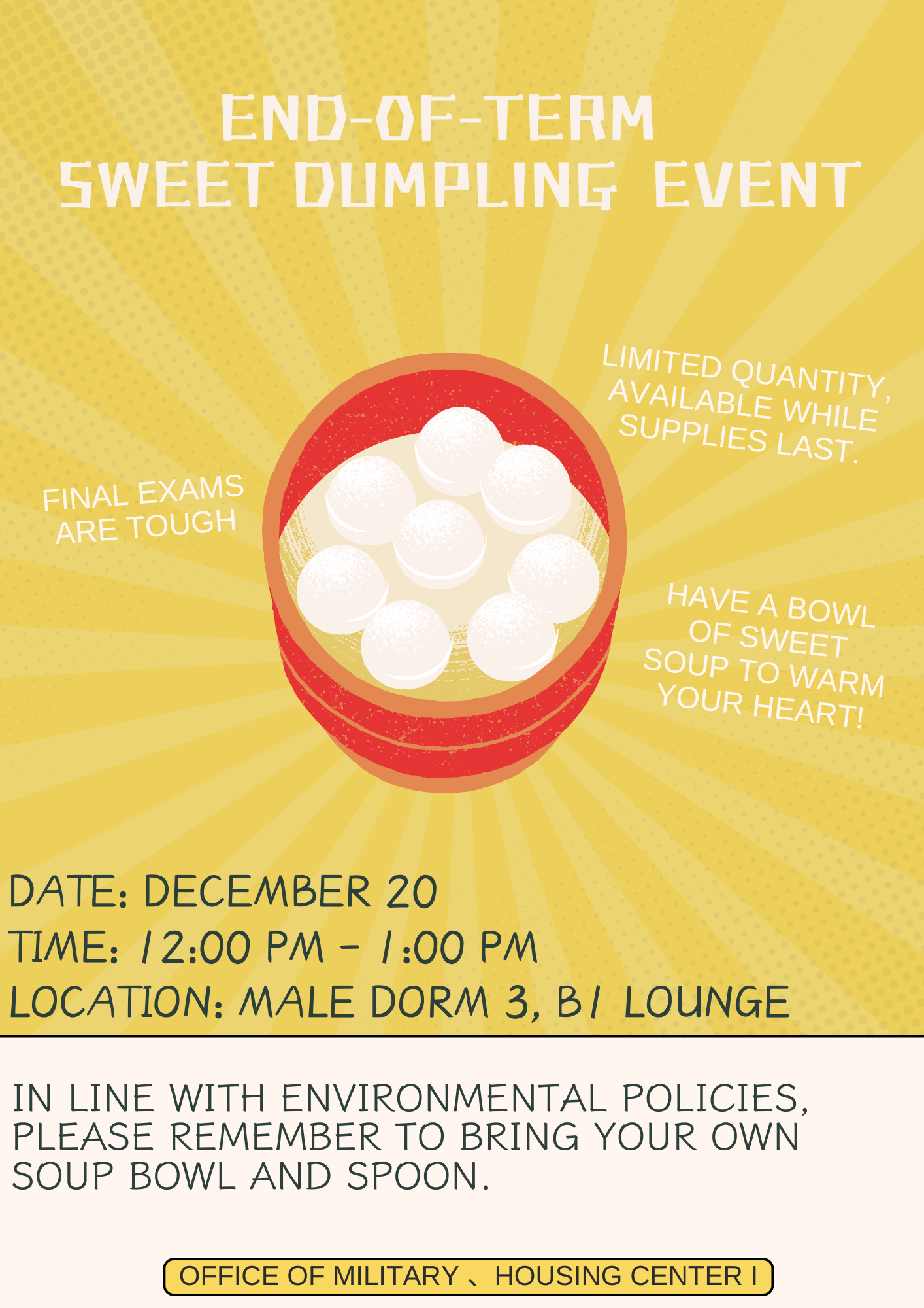 End-of-Term Sweet Dumpling Event